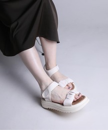 【shoes365】ギャザーデザインサンダル (SS)