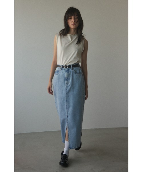 BLACK BY MOUSSY（ブラックバイマウジー）の「undulation buckle slim belt(アンジュレーションバックルスリムベルト)（ベルト・レディース・ブラック・FREE）」の3枚目の写真