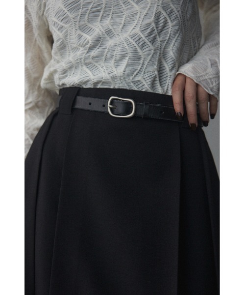 BLACK BY MOUSSY（ブラックバイマウジー）の「undulation buckle slim belt(アンジュレーションバックルスリムベルト)（ベルト・レディース・ブラック・FREE）」の9枚目の写真