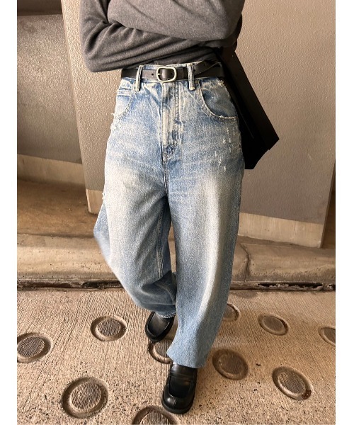 BLACK BY MOUSSY（ブラックバイマウジー）の「undulation buckle slim belt(アンジュレーションバックルスリムベルト)（ベルト・レディース・ブラック・FREE）」の17枚目の写真
