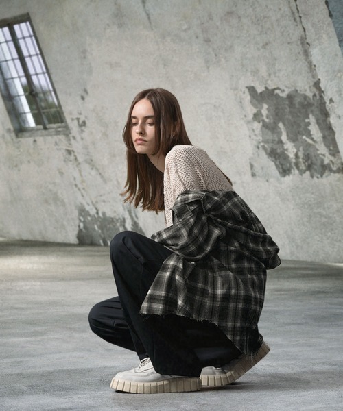 EMMA CLOTHES(エマクローズ)の「ダメージビエラオンブレチェックワイドフードシャツ(シャツ/ブラウス・メンズ・ブラック/ブルー/ブラウン・M/L)」の16枚目の写真