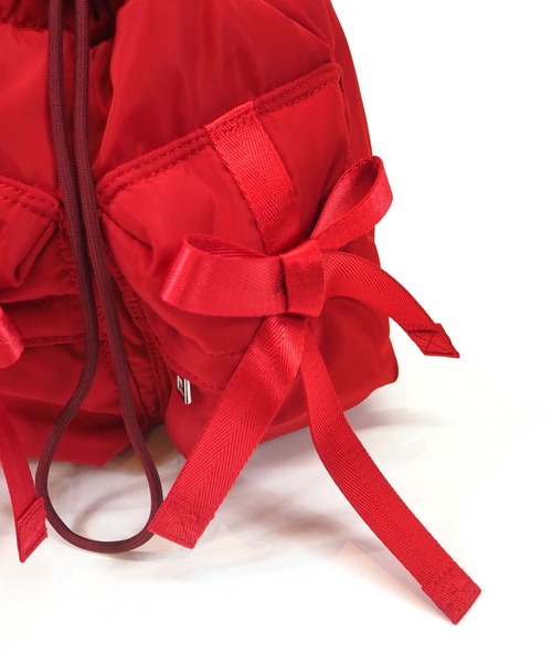 Casselini(キャセリーニ)の「Casselini(キャセリーニ)リボン巾着ショルダー(ショルダーバッグ・レディース・ブラック/レッド/シルバー・FREE)」の9枚目の写真