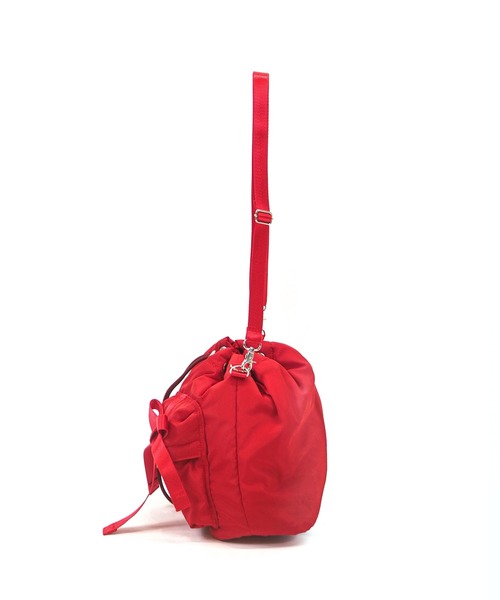 Casselini(キャセリーニ)の「Casselini(キャセリーニ)リボン巾着ショルダー(ショルダーバッグ・レディース・ブラック/レッド/シルバー・FREE)」の14枚目の写真