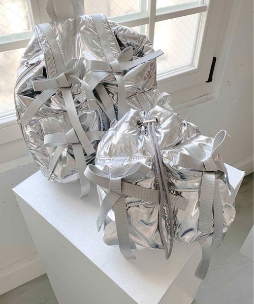 Casselini(キャセリーニ)の「Casselini(キャセリーニ)リボン巾着ショルダー(ショルダーバッグ・レディース・ブラック/レッド/シルバー・FREE)」の22枚目の写真