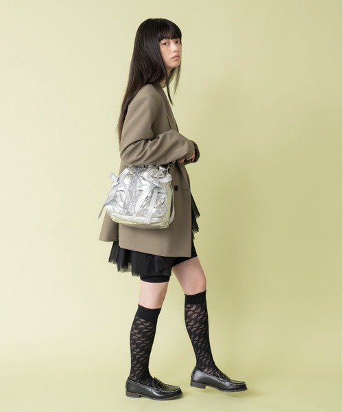 Casselini(キャセリーニ)リボン巾着ショルダー（ショルダー