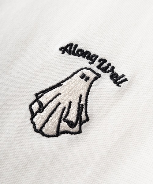 POWER TO THE PEOPLE（パワートゥーザピープル）の「【Power To The People/パワー・トゥ・ザ・ピープル】「GHOSTS/CATS」 ワンポイントロゴ刺繍＆レトロイラスト 袖プリントデザイン ロングスリーブTシャツ/ロンT（Tシャツ/カットソー・メンズ・オフホワイト/ブラック/ライム/ホワイト/ダークグレー/ラベンダー・XL/L/M）」の9枚目の写真