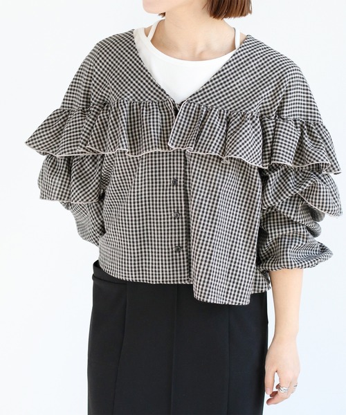 【ミセスストロベリー】☆新品☆FRAPBOIS チェック柄ブラウス ミセスストロベリー】☆新品☆FRAPBOIS チェック柄ブラウス