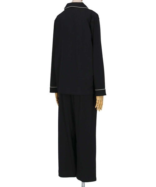 une nana cool（ウンナナクール）の「【綿100％】シルケットスムースパジャマ（ルームウェア/パジャマ・レディース・ホワイト/ブラック・L/M）」の8枚目の写真