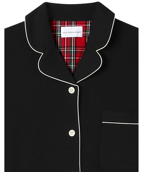 une nana cool（ウンナナクール）の「【綿100％】シルケットスムースパジャマ（ルームウェア/パジャマ・レディース・ホワイト/ブラック・L/M）」の9枚目の写真