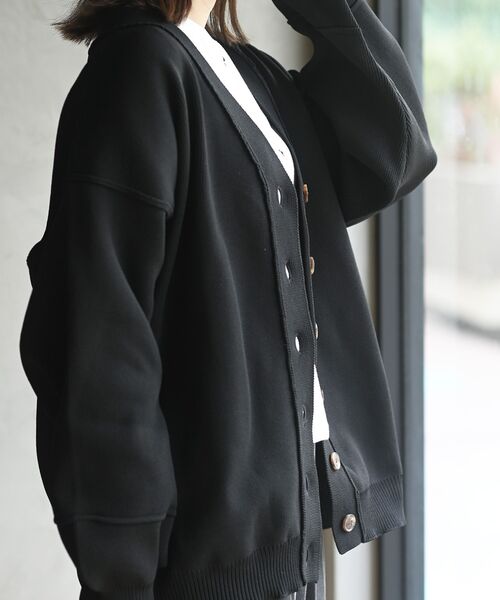 rps(アールピーエス)の「ダンボールニットワイドカーディガン(カーディガン/ボレロ・レディース・ブラック/アイボリー/グリーン/ブルー・フリー)」の20枚目の写真