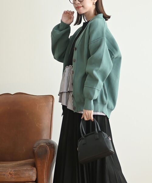 rps(アールピーエス)の「ダンボールニットワイドカーディガン(カーディガン/ボレロ・レディース・ブラック/アイボリー/グリーン/ブルー・フリー)」の22枚目の写真