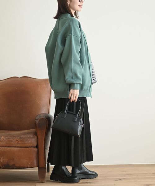 rps(アールピーエス)の「ダンボールニットワイドカーディガン(カーディガン/ボレロ・レディース・ブラック/アイボリー/グリーン/ブルー・フリー)」の12枚目の写真