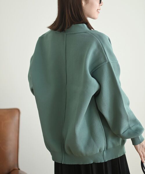 rps(アールピーエス)の「ダンボールニットワイドカーディガン(カーディガン/ボレロ・レディース・ブラック/アイボリー/グリーン/ブルー・フリー)」の15枚目の写真