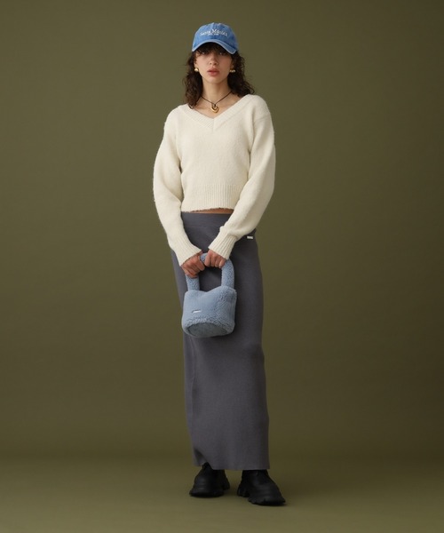 【セール】クロップドVネックセーター（ニット/セーター）｜DISPATCHER NO.8（ディスパッチャーナンバーエイト）