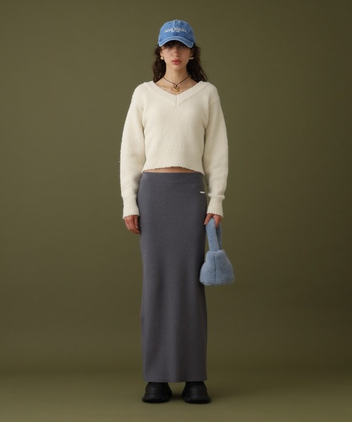 【セール】クロップドVネックセーター（ニット/セーター）｜DISPATCHER NO.8（ディスパッチャーナンバーエイト）