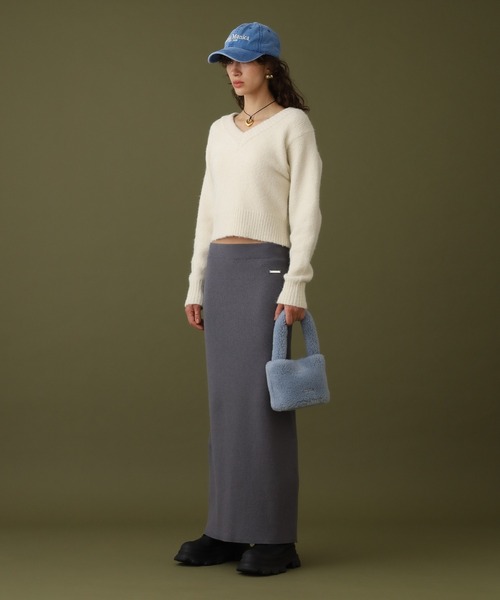 【セール】クロップドVネックセーター（ニット/セーター）｜DISPATCHER NO.8（ディスパッチャーナンバーエイト）