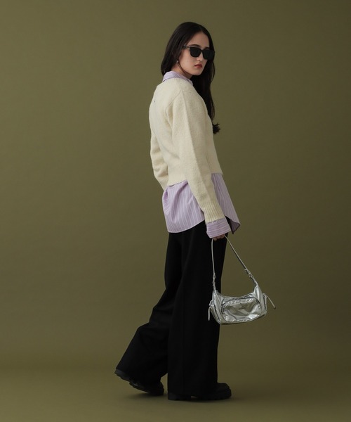 【セール】クロップドVネックセーター（ニット/セーター）｜DISPATCHER NO.8（ディスパッチャーナンバーエイト）