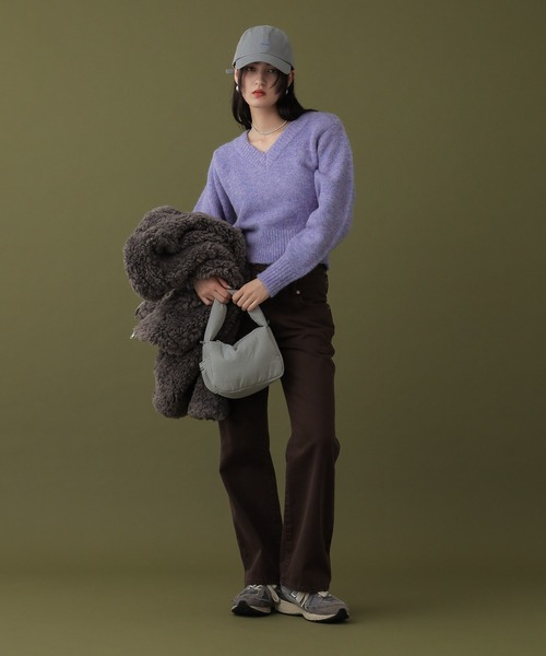 【セール】クロップドVネックセーター（ニット/セーター）｜DISPATCHER NO.8（ディスパッチャーナンバーエイト）