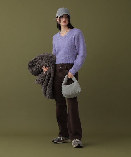 【セール】クロップドVネックセーター（ニット/セーター）｜DISPATCHER NO.8（ディスパッチャーナンバーエイト）