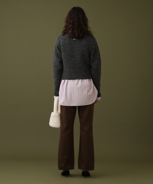 【セール】クロップドVネックセーター（ニット/セーター）｜DISPATCHER NO.8（ディスパッチャーナンバーエイト）