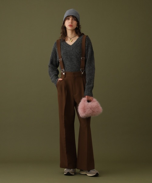 【セール】クロップドVネックセーター（ニット/セーター）｜DISPATCHER NO.8（ディスパッチャーナンバーエイト）