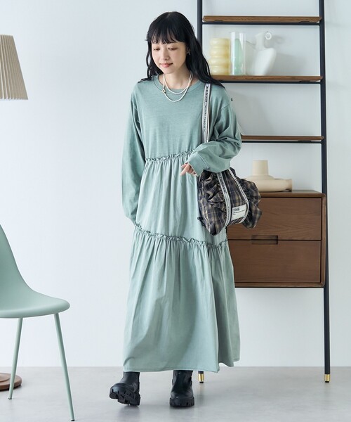 フリー【新品インポートセレクト】フリルスリーブフリル裾総プリーツドレスワンピース GIRL DRESS FOR NOW ドレス 袖フリル総レースプリーツレイヤード