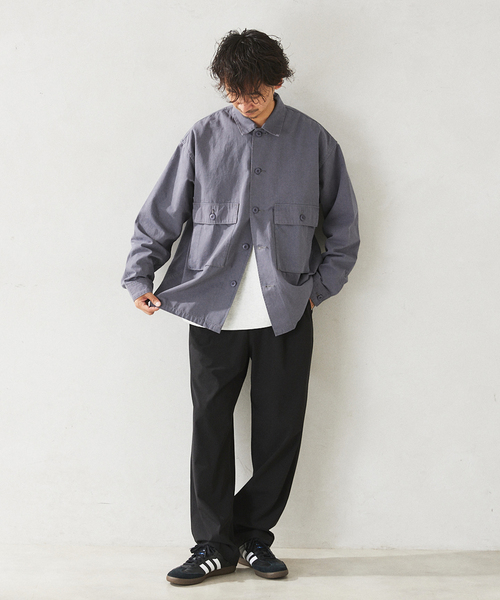 JOURNAL STANDARD relume(ジャーナルスタンダード レリューム)の「BURK / バーク スマイリーファティーグジャケット(ミリタリージャケット・メンズ・チャコールグレー/カーキ・MEDIUM/LARGE)」の8枚目の写真