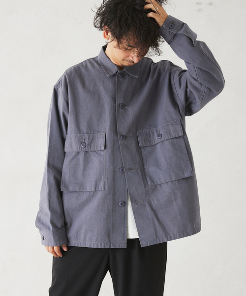 JOURNAL STANDARD relume(ジャーナルスタンダード レリューム)の「BURK / バーク スマイリーファティーグジャケット(ミリタリージャケット・メンズ・チャコールグレー/カーキ・MEDIUM/LARGE)」の12枚目の写真