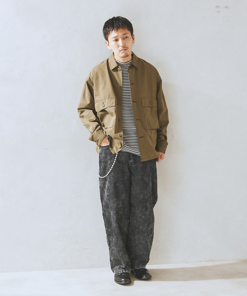 JOURNAL STANDARD relume(ジャーナルスタンダード レリューム)の「BURK / バーク スマイリーファティーグジャケット(ミリタリージャケット・メンズ・チャコールグレー/カーキ・MEDIUM/LARGE)」の16枚目の写真