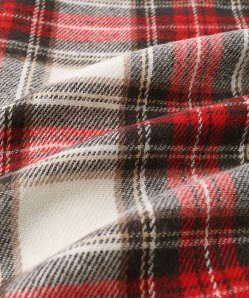 ROPE' PICNIC（ロペピクニック）の「【Peter MacArthur/ピーターマッカーサー】ウール混チェックストール（ストール/ショール・レディース・クリーム/キナリ/ブラウン・FREE）」の10枚目の写真