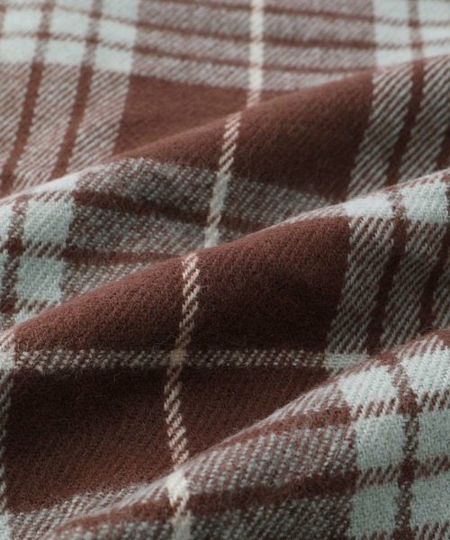 ROPE' PICNIC（ロペピクニック）の「【Peter MacArthur/ピーターマッカーサー】ウール混チェックストール（ストール/ショール・レディース・クリーム/キナリ/ブラウン・FREE）」の14枚目の写真