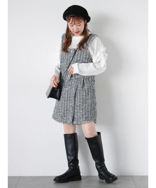 ehka sopo（エヘカソポ）の「ロングブーツ（ブーツ・レディース・ブラック/ブラウン・L/M）」の15枚目の写真