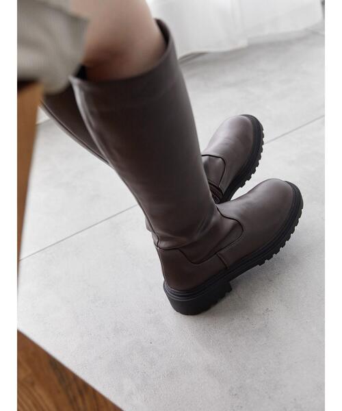 ehka sopo（エヘカソポ）の「ロングブーツ（ブーツ・レディース・ブラック/ブラウン・L/M）」の18枚目の写真