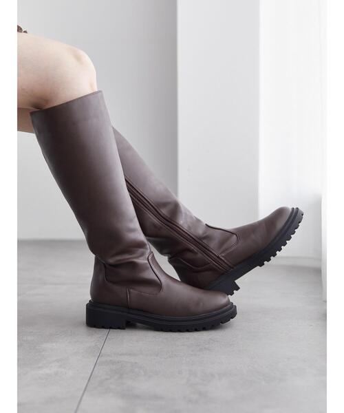 ehka sopo（エヘカソポ）の「ロングブーツ（ブーツ・レディース・ブラック/ブラウン・L/M）」の19枚目の写真