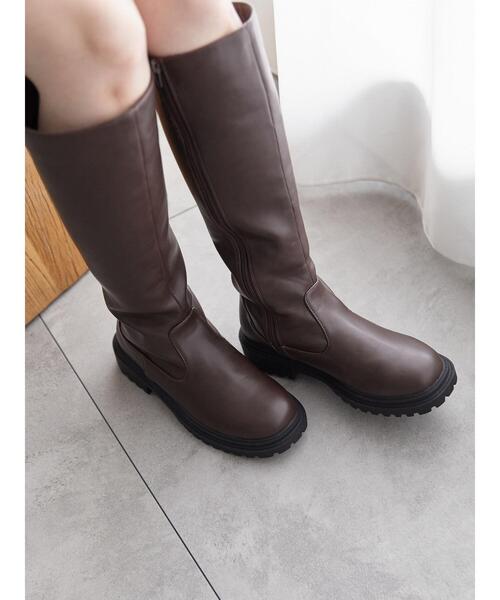 ehka sopo（エヘカソポ）の「ロングブーツ（ブーツ・レディース・ブラック/ブラウン・L/M）」の20枚目の写真