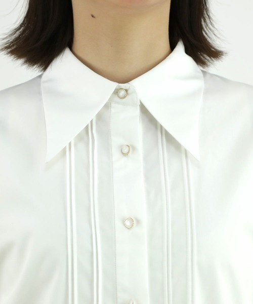 an another angelus（アンアナザーアンジェラス）の「ロングポイントカラーシャツ/ananotherangelus（シャツ/ブラウス・レディース・オフホワイト/ライトブルー・FREE）」の18枚目の写真