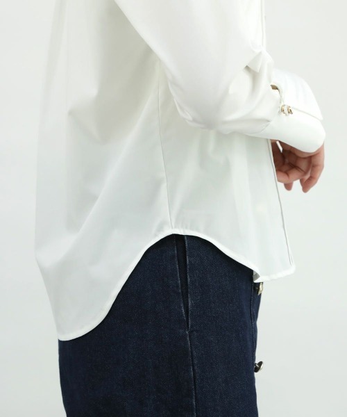 an another angelus（アンアナザーアンジェラス）の「ロングポイントカラーシャツ/ananotherangelus（シャツ/ブラウス・レディース・オフホワイト/ライトブルー・FREE）」の20枚目の写真
