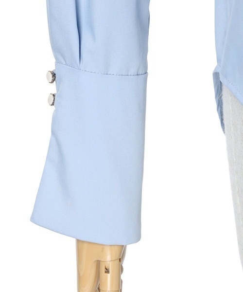 an another angelus（アンアナザーアンジェラス）の「ロングポイントカラーシャツ/ananotherangelus（シャツ/ブラウス・レディース・オフホワイト/ライトブルー・FREE）」の10枚目の写真