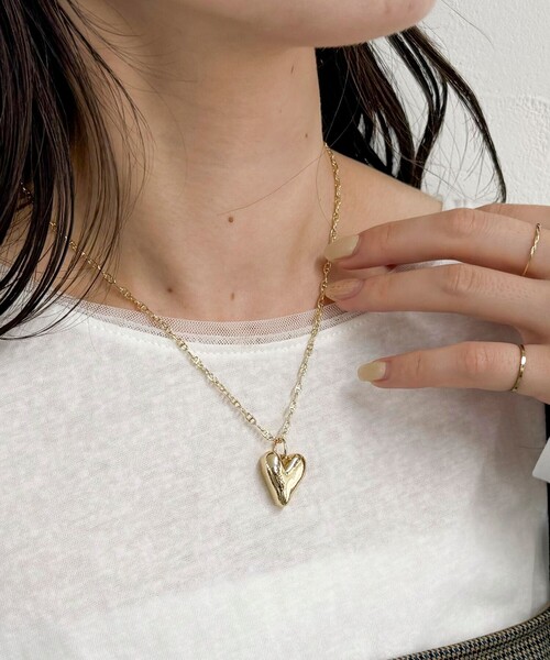 fredy emue（フレディエミュ）の「3Dハートアジャストペンダント（ネックレス・レディース・シルバー/ゴールド・FREE）」の7枚目の写真