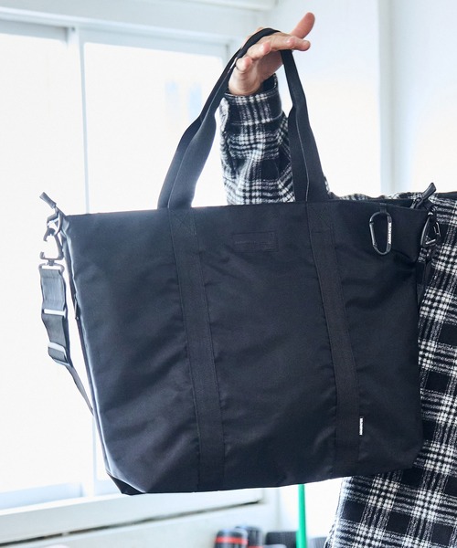 ADAM PATEK(アダムパテック)の「ADAMPATEK/firm polyester tote bag/ポリエステルビッグトートバッグ(AP2429025)(トートバッグ・レディース・カーキ/ブラック・FREE)」の10枚目の写真
