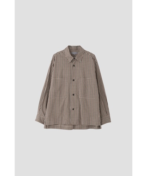 MARGARET HOWELL（マーガレットハウエル）の「BLUSHED COTTON CHECK（シャツ/ブラウス・メンズ・ベージュ・SMALL/MEDIUM/LARGE）」の8枚目の写真