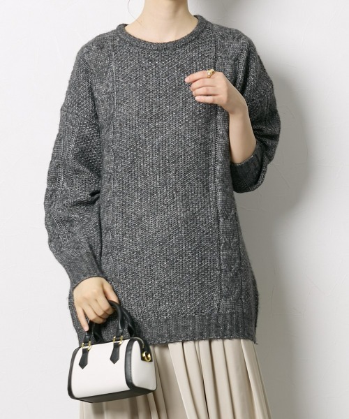 その他 ssy_ セール】高身長 ケーブルニットチュニック （トールサイズ