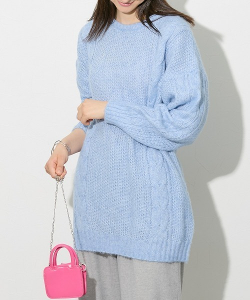 その他 ssy_ セール】高身長 ケーブルニットチュニック （トールサイズ