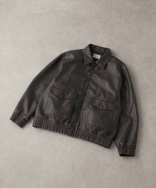 EMMA CLOTHES(エマクローズ)の「ヴィンテージメイク オーバーサイズA-2ブルゾン(ブルゾン・メンズ・ブラック/ダークブラウン・M/L)」の9枚目の写真