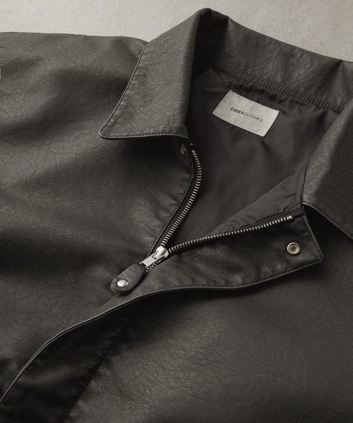 EMMA CLOTHES(エマクローズ)の「ヴィンテージメイク オーバーサイズA-2ブルゾン(ブルゾン・メンズ・ブラック/ダークブラウン・M/L)」の13枚目の写真