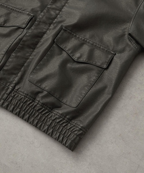 EMMA CLOTHES(エマクローズ)の「ヴィンテージメイク オーバーサイズA-2ブルゾン(ブルゾン・メンズ・ブラック/ダークブラウン・M/L)」の14枚目の写真