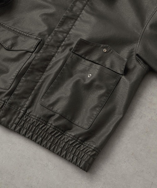 EMMA CLOTHES(エマクローズ)の「ヴィンテージメイク オーバーサイズA-2ブルゾン(ブルゾン・メンズ・ブラック/ダークブラウン・M/L)」の15枚目の写真