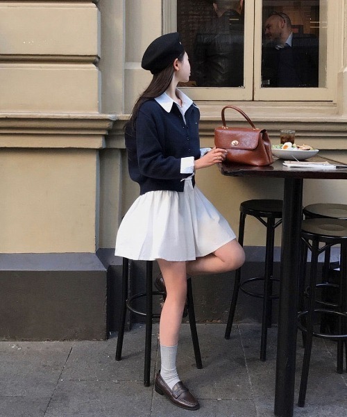 BEIDELLI（ベイデリー）の「[BELLIDE MADE] デイリーラウンドペンダントカーディガン（カーディガン/ボレロ・レディース・ネイビー/レッド/ブルー/グレー/ブラック/アイボリー・FREE）」の13枚目の写真