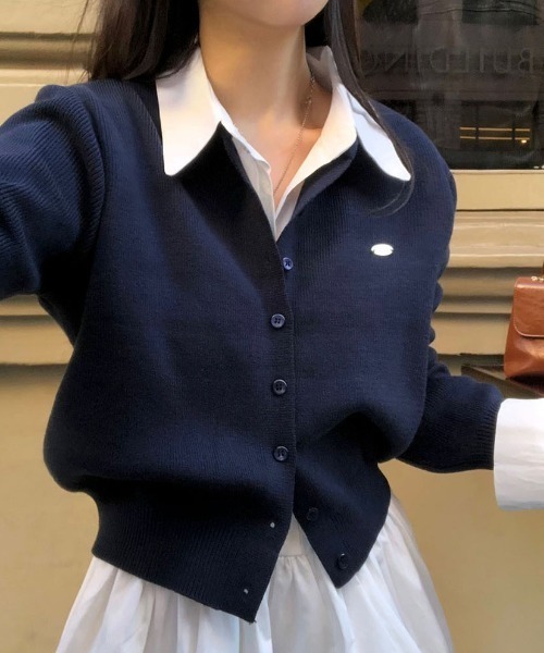 BEIDELLI（ベイデリー）の「[BELLIDE MADE] デイリーラウンドペンダントカーディガン（カーディガン/ボレロ・レディース・ネイビー/レッド/ブルー/グレー/ブラック/アイボリー・FREE）」の14枚目の写真