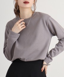 ユニセックス 無地 裏起毛 長袖 Tシャツ